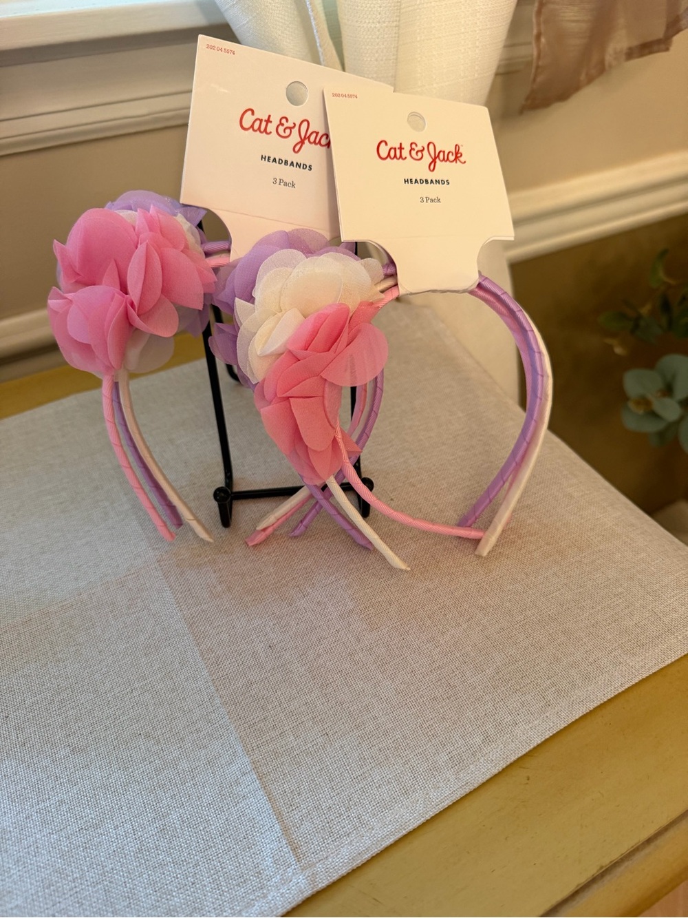 Cat & Jack Girls Floral Headbands 3-Pack NWT | Lot of 2 Packs (6 Headbands)
